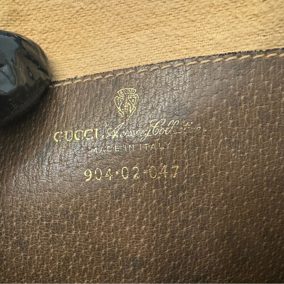 Gucci Vintage Shoulder Bag Sherry Line GG Leather PVC and Leather… - Picture 10 of 15